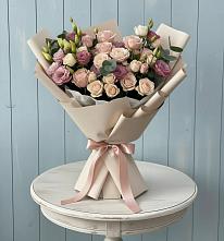 Букет цветов из:  Розы и Лизиантусы #REPLACE_PRED# Палехе