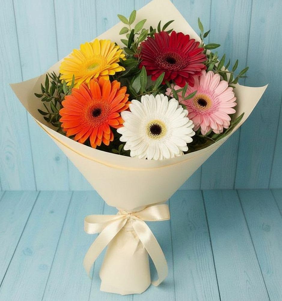 Букет цветов из: Герберы в Палехе