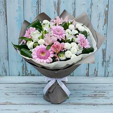 Букет цветов из:  Герберы, Альстромерии и Хризантемы в Палехе
