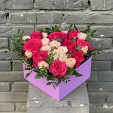 Цветочная композиция из Розы в коробке в Палехе