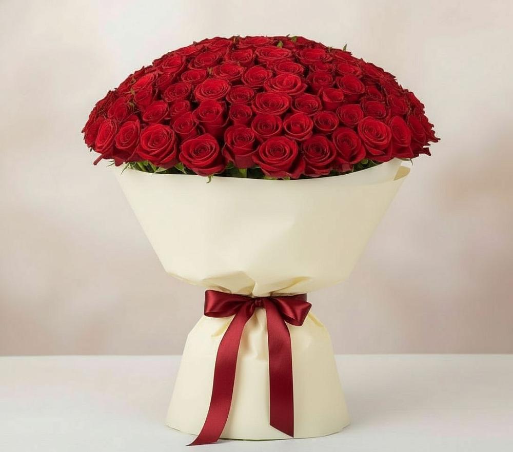 Букет 101 Красная роза Милано в Палехе