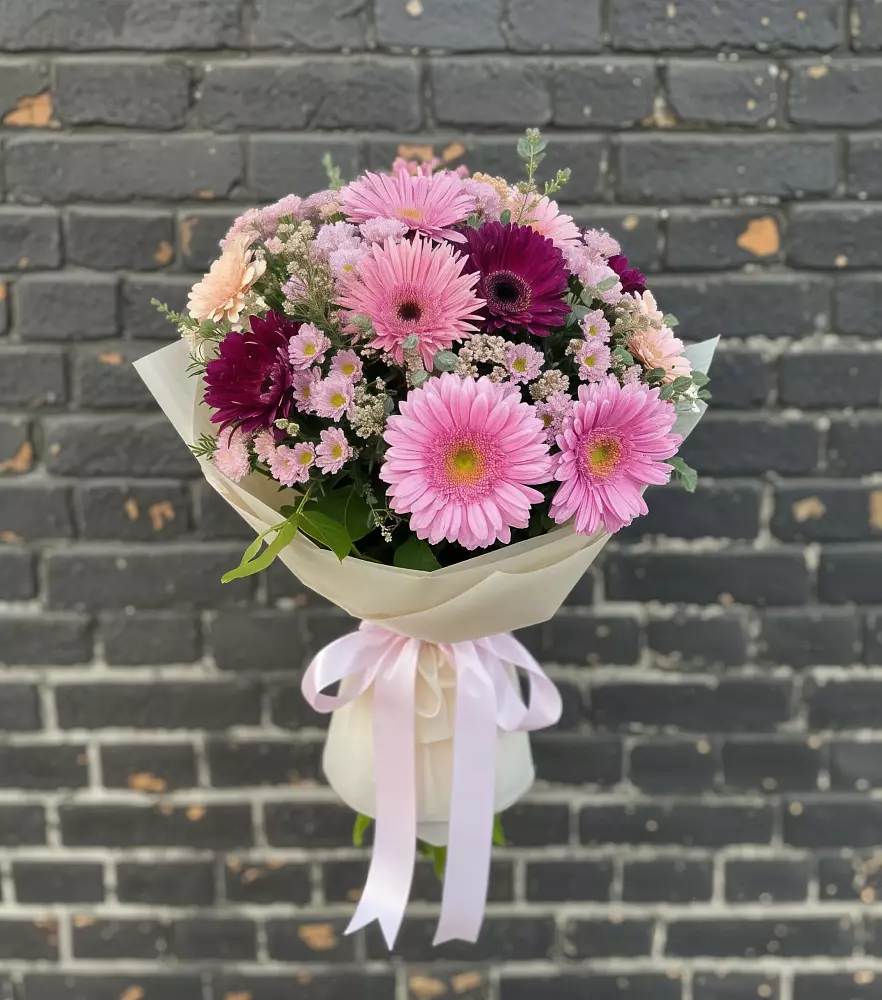 Букет цветов из: Герберы и Хризантемы в Палехе