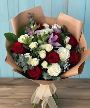 Букет цветов из:  Розы и Альстромерии в Палехе