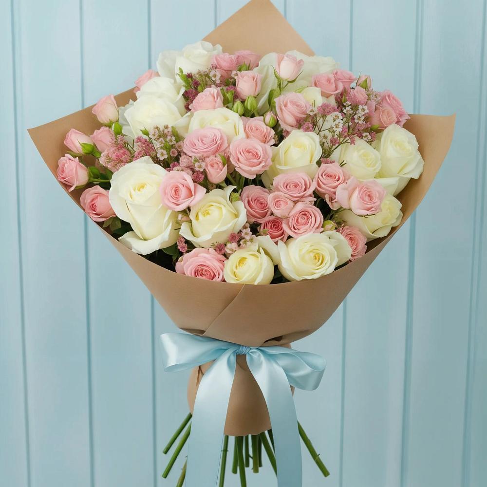 Букет цветов из: Розы в Палехе