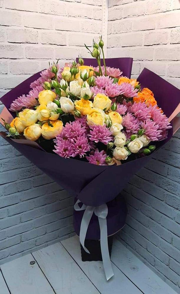 Букет цветов из: Хризантемы и Розы в Палехе