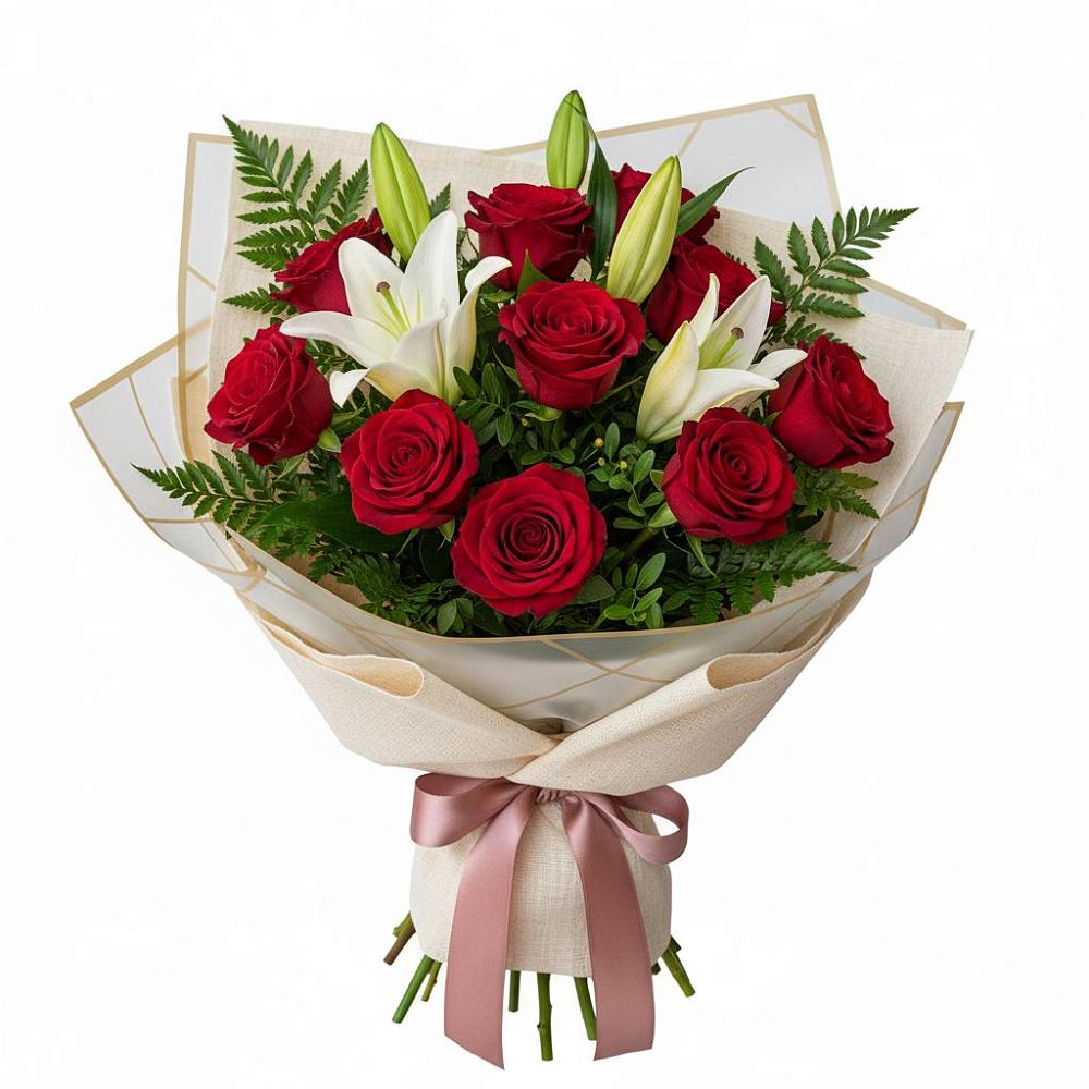 Букет цветов из: Лилии и Розы в Палехе