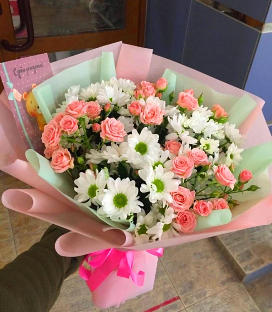 Букет цветов из: Розы и Хризантемы в Палехе