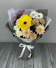 Букет цветов из:  Розы, Герберы и Хризантемы в Палехе