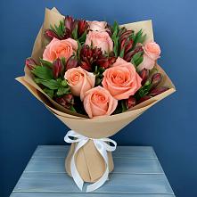 Букет цветов из:  Розы и Альстромерии #REPLACE_PRED# Палехе