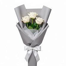 Букет 3 белые розы в Палехе