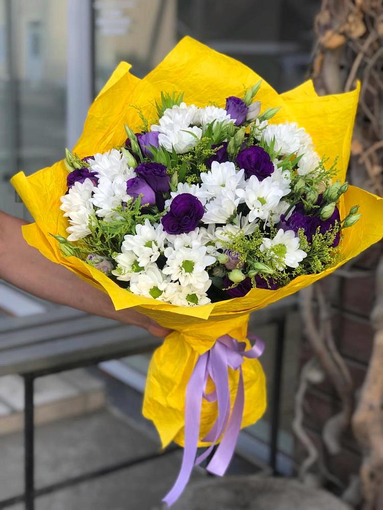 Букет цветов из: Ирисы, Хризантемы и Ромашки в Палехе