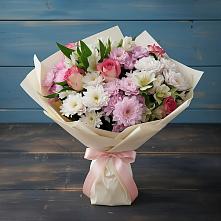 Букет цветов из:  Хризантемы, Альстромерии и Розы в Палехе