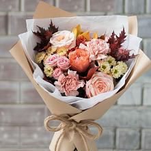 Букет цветов из:  Гвоздики, Хризантемы и Розы в Палехе
