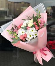 Букет цветов из:  Розы, Лизиантусы и Хризантемы в Палехе