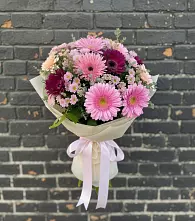 Букет цветов из:  Герберы и Хризантемы в Палехе