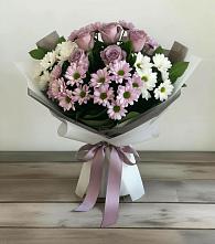 Букет цветов из:  Хризантемы и Розы #REPLACE_PRED# Палехе