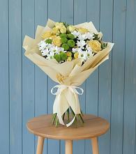 Букет цветов из:  Хризантемы и Розы #REPLACE_PRED# Палехе