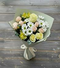 Букет цветов из:  Альстромерии, Розы и Хризантемы в Палехе