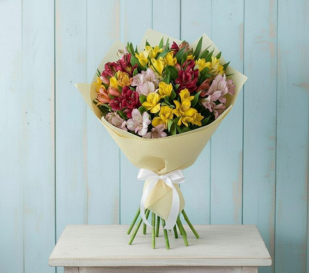 Букет цветов из: Альстромерии в Палехе