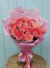 Букет 15 Розовых роз Равель #REPLACE_PRED# Палехе