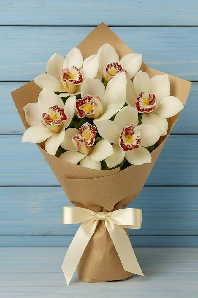 Букет цветов из: Орхидеи и Розы в Палехе