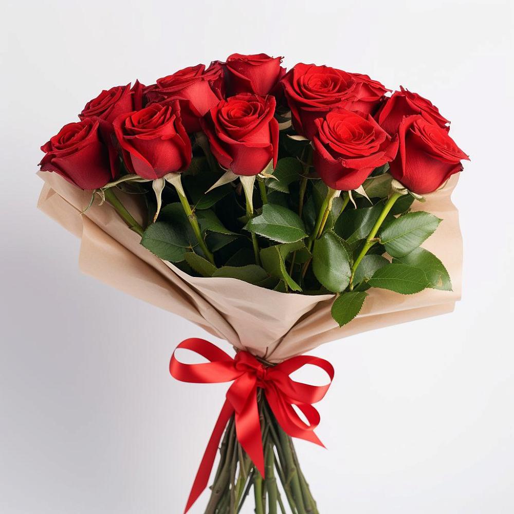 Букет 11 Красных роз Эдлесс Лав в Палехе